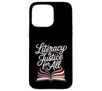 Littératie et Justice pour Tous Les Amateurs de Livres Ban Reader Library Coque pour iPhone 15 Pro Max