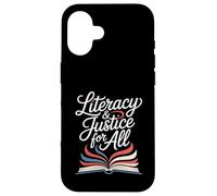 Littératie et Justice pour Tous Les Amateurs de Livres Ban Reader Library Coque pour iPhone 16
