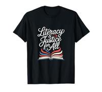 Littératie et Justice pour Tous Les Amateurs de Livres Ban Reader Library T-Shirt