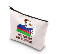Littérature Dog Trousse de maquillage Jack Russell Terrier Cadeaux pour les lecteurs Oui i Know The Classics, Classics UK