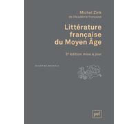 Littérature française du Moyen Âge - Michel Zink - Puf - broché - Etude