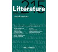 Littérature Nº215 3/2023 Anachronisme - Collectif - Armand Colin - broché - Revue