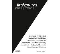 Littératures classiques 1/2014 Tome 83-1 - Collectif - Armand Colin - broché - Revue