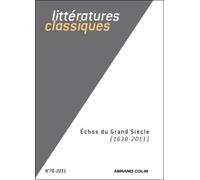 Littératures classiques, n°77 (1/2012) La galanterie des anciens - Collectif - Armand Colin - broché - Revue