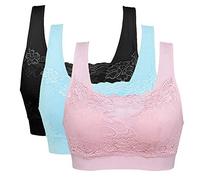 Litthing Brassière Soutien-Gorge sans Armature Dentelle Sexy Respirant Confortable pour l'Entraînement Physique Yoga pour Femme
