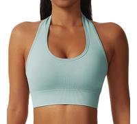 Litthing Soutien-Gorge De Sport Femme Dos Nu sans Couture Bralette Soutien Aux Impacts Moyens Bustier Rembourrés Confort sans Armature Gym Débardeurs Yoga Entraînement Sexy Crop Tops