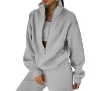 Litthing Survêtements Femme Ensemble Jogging Manche Longue Chaud Zippé Lounge Set Automne Hiver Couleur Unie Pantalons Ensemble de Sport Femme 2 Pièce Grande Lâche Occasionnel