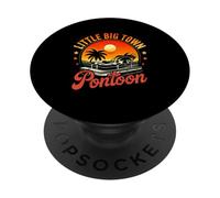 Little a Big Town Ponton Coucher de Soleil Vacances d'été Retraité PopSockets PopGrip Adhésif