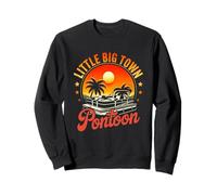 Little a Big Town Ponton Coucher de Soleil Vacances d'été Retraité Sweatshirt