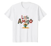 Little Amigo, Un garçon Mexicain, fête des Cactus dans Le sud-Ouest T-Shirt, Enfant, Blanc, 8 Ans