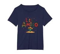 Little Amigo, Un garçon Mexicain, fête des Cactus dans Le sud-Ouest T-Shirt, Femme Grandes Tailles, Bleu Marine, 1X