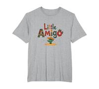 Little Amigo, Un garçon Mexicain, fête des Cactus dans Le sud-Ouest T-Shirt, Homme Grandes Tailles, Gris Chiné, 2X Tall