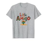Little Amigo, Un garçon Mexicain, fête des Cactus dans Le sud-Ouest T-Shirt, Homme, Gris Chiné, 6XL