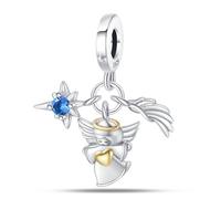 Little Angel - Ensemble de trois pièces, breloque de bracelet en perles, convient aux bracelets de 3 mm à 4,5 mm