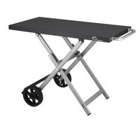 Little Balance 3047 Easy Trolley, Chariot Pliable pour Plancha Barbecue, Desserte à roulettes, 2 Roues Jardin, Jardin, Terrasse, Camping, Extérieur et Intérieur, 3 Crochets INOX, Acier Inoxydable