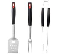 Little Balance 3072 Set BBQ 3 ustensiles : Pince, Fourchette, spatule, pour Le Jardin, l'extérieur, à la Maison, en Vacances. Accessoires de Barbecue, INOX/PP