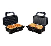 LITTLE BALANCE 8368 Speed'n Mixt Gaufrier et Grill électrique 1200W - 1 plaque G