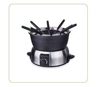 LITTLE BALANCE 8386 Fondue Elegance 8, Fondue électrique 8 personnes, Caquelon anti-adhésif 1,8 litres, 800 W, Inox brossé