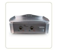 LITTLE BALANCE 8476 Aquitaine Pro, Plancha professionnelle électrique, 2 zones de cuisson indépendantes, Puissance 3500 W, Tout Inox