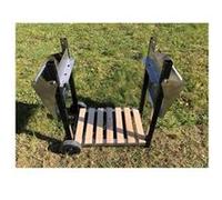 Little Balance - Chariot pour plancha 8477 Aquitaine Pro, à roulettes, dessertes rabattables inox/bois