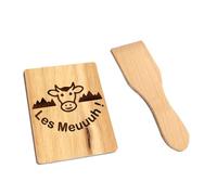 Accessoires raclette pour 4 personnes - LITTLE BALANCE - Set 4 spatules + 4 planchettes bois