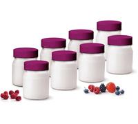 Little Balance 8539 yaourts, Verre, 190 milliliters, Pot Transparent-Couvercle Prune