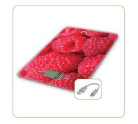 Little Balance Balance de cuisine 8546 Slim Rechargeable USB‑C 5 kg sans pile réparable Framboise