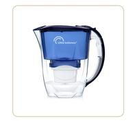 LITTLE BALANCE 8593 Carafe Filtrante Océane + 1 filtre, Réduit microplastiques, chlore, calcaire et autres impuretés, 2,8 l, Débit ultra rapide, Plastique sans BPA, Bleu