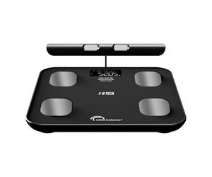 LITTLE BALANCE 8662 IC-X8 Tech USB, Pèse Personne Balance Connectée, Impédancemètre Connecté, Sans Pile, Rechargeable USB-C, 8 électrodes Haute Précision, 19 données corporelles, 180 kg/50 g, Gris