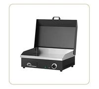 LITTLE BALANCE 8668 Snack Plus Black Edition, Plancha électrique 6-8 personnes, Plaque de cuisson acier anti-adhésive 8mm, Couvercle, 2900 W, Noir