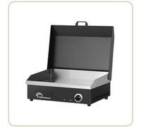 LITTLE BALANCE 8668 Snack Plus Black Edition, Plancha électrique 6-8 personnes, Plaque de cuisson acier anti-adhésive 8mm, Couvercle, 2900 W, Noir Noir