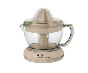 LITTLE BALANCE 8832 Little Juice, Presse agrume électrique, Grande capacité 0,7 L, Double rotation, 2 cônes interchangeables, Format compact, 40 W, Beige