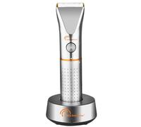 LITTLE BALANCE 8898 Power Titanium, Tondeuse Cheveux Homme, Autonomie 1h50, Utilisation avec ou sans fil, Charge USB, Lames détachables, 4 guides de coupe + molette d'ajustement 5 réglages, Argent