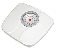 LITTLE BALANCE 8935 Confort 150, Pèse-personne mécanique, Balance avec écran XL, Forme compacte, 150 kg, Blanc