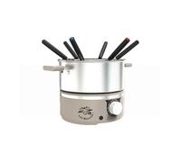 LITTLE BALANCE 8964 Little Fondue Meuuuh...!, Appareil à fondue 6 personnes, Caquelon inox, Compatible induction, 1,8 litres, 650 W, Muscade