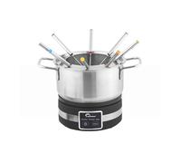 LITTLE BALANCE 8965 Digitale Fondue 8, Appareil à fondue 8 personnes, 3 programmes, Caquelon inox, Compatible induction, 1,2 litres, 1200 W, Noir/Inox