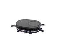 little balance appareil à raclette 8 personnes 1200w + gril + crêpière bleu nuit