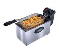 LITTLE BALANCE 8521 Happy Frites Tradition, Friteuse électrique, Cuve amovible, 3 l, Puissance 2000 W, Inox