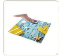 LITTLE BALANCE 8444 Kinetic Premium Coquillages Zen, Pèse-personne sans pile, 180 kg, Verre trempé, Coquillages Zen