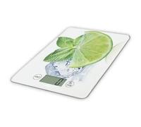 LITTLE BALANCE 8034 Slim, Balance de cuisine electronique, 5 kg / 1 g, Plateau en verre trempe, Extra-plate, Citron