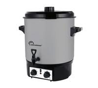 LITTLE BALANCE 3035 Happy Conserve Pro, Stérilisateur de bocaux électrique, Distributeur de boissons chaudes, Température réglable, Minuterie + Robinet, Grande capacité 27 l, 1800 W, Blanc