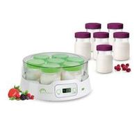 Little Balance Yaourtière 8487 7 digitale – 13 pots verre 190 ml, minuteur 14h, arrêt auto, blanc