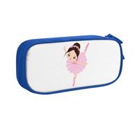 Little Ballerina Trousse à crayons avec imprimé danseuse pour cosmétiques, outils artistiques, fournitures pour étudiants, enseignants, utilisation polyvalente, bleu, Taille unique, Ensemble cartable