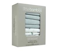 Little Bamboo Petits Carrés en Mousseline de Bambou Blanc Paquet de 8 60 x 60 cm