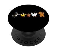 Little Bear Birthday Squad Y2K Animal Party Matching Retro PopSockets PopGrip Adhésif