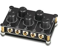 Little Bear MC5 Mini table de mixage, portable, 4 canaux mélangeur studio audio stéréo passif enregistrant un faible niveau de bruit, aucune alimentation nécessaire