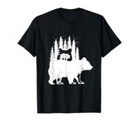Little Bear Over Bear Unique Silhouette Animal T-Shirt