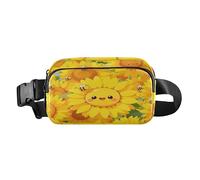 Little Bee Sac banane tendance pour femmes, hommes, adolescents, mini sac à bandoulière avec sangle réglable pour voyage, gym, travail