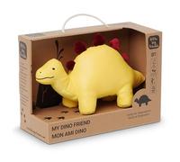 Little Big Friends Amis Dinos | Jouet Dinosaure bébé sensoriel avec grelot et Textures variées | Cuir végan Facile à Nettoyer sans PVC | Steffy Le Stégosaure
