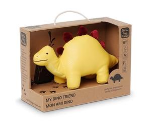 Little Big Friends Amis Dinos | Jouet Dinosaure bébé sensoriel avec grelot et Textures variées | Cuir végan Facile à Nettoyer sans PVC | Steffy Le Stégosaure